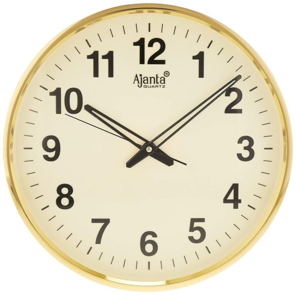 Ajanta Quartz Wall Clock in Gold