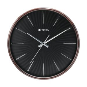 Titan Plastic Contemporary Brown Wall Clock