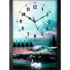 Green white Modern Contemporary Wall Clock