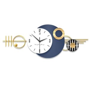 The Art House White & Blue Textured Clock