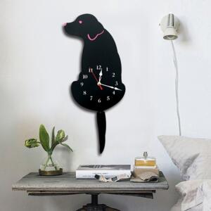 Ukey Dog Pendulum Clock with Swing Tail