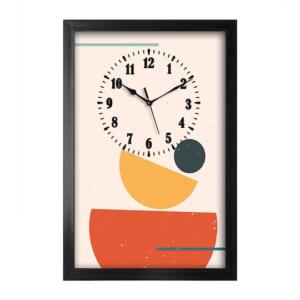 Red Yellow Design Wall Clock