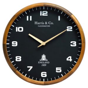 Harris n Co. Luxury Wooden Wall Clock black