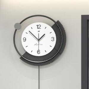White Black Pendulum Wall Clock