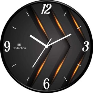 IIK – Circular Analog Wall Clock Black