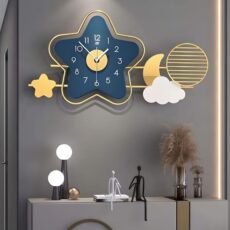 Toned Star Shaped Wall Clock