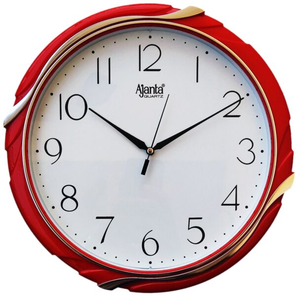 Ajanta Fancy Clock Red