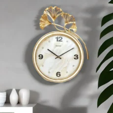 Ginkgo Leaf Wall Clock