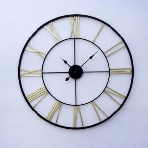 Craftter Metal Black Gold Handmade Wall Clock