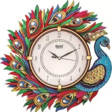 Ajanta Peacock design hand painted Wall Clock