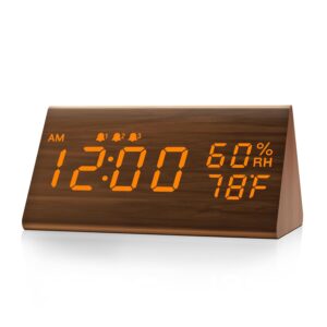 Digital Clock with Wooden Electronic LED