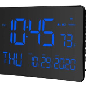 Kadams Large LED Digital Wall Clock