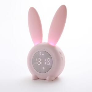 Cute Pink Bunny Digital Clock for Kids