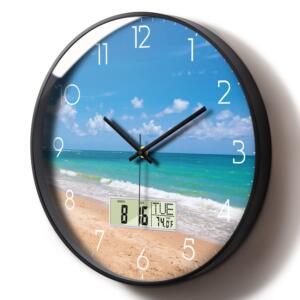 Ocean Wave Modern LCD Wall Clock