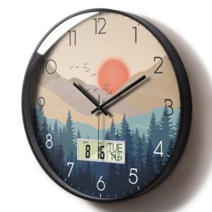 Wilderness Sunset Silent Wall Clock LCD