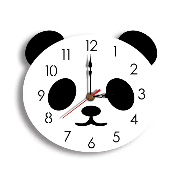 Panda Minimalist Acrylic Wall Clock
