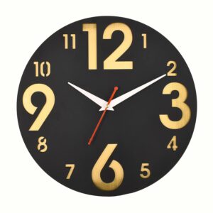 SerenityGlow Antique Gold Wall Clock