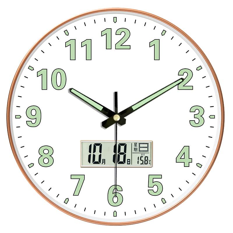 Digital Analog Wall Clock rad