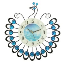 Peacock Design Iron Wall Clock