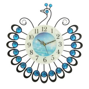 Peacock Design Iron Wall Clock