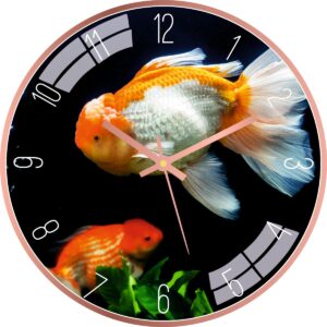 Gold Fish Wall Clock