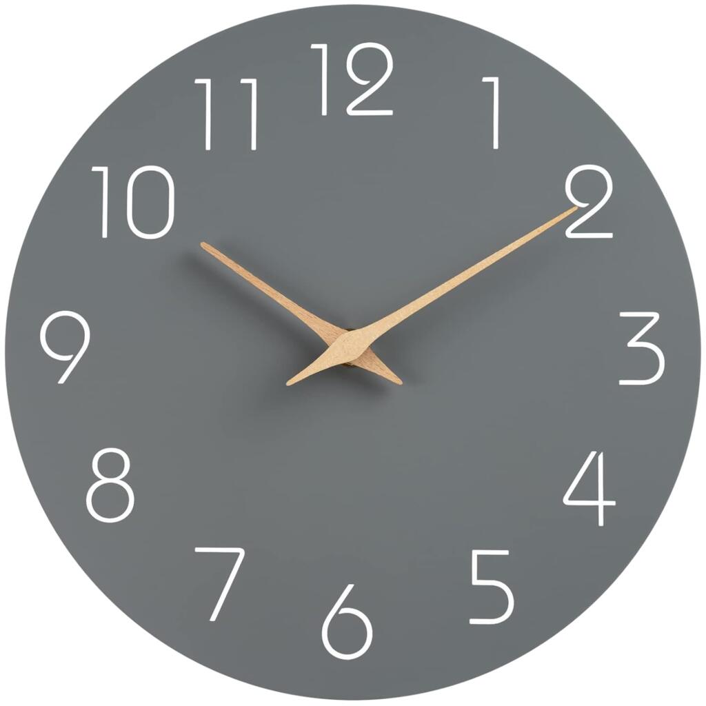 grey Minimalist Wall Clock