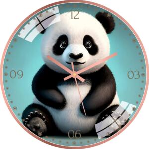 PandaSilent Animal Wall Clock by Stocky hut