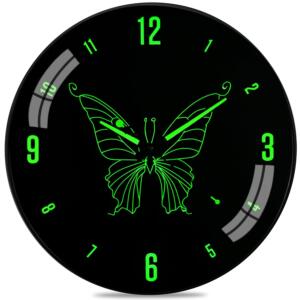 Butterfly Pattern Radium Clock