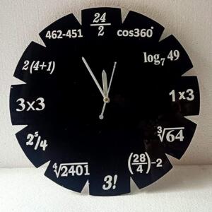 Mathematica Minds™ Frameless Acrylic Wall Clock