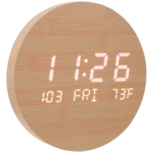 Round LED Digital Wall Clock